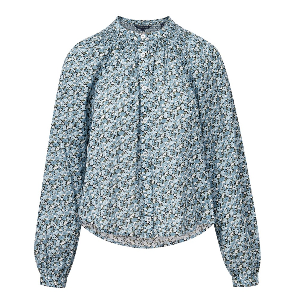 NWT VERONICA BEARD Floral Cotton Puff Long Sleeve Button Up Cottagecore Top 10 - Picture 11 of 12